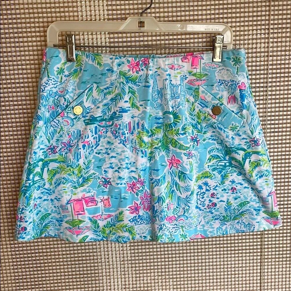 Lilly Pulitzer Madison Skort M What A Lovely Day Print Rare